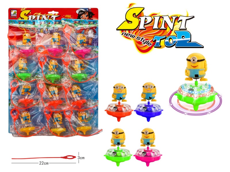 Minions Measuring Tape Top Toy With Light