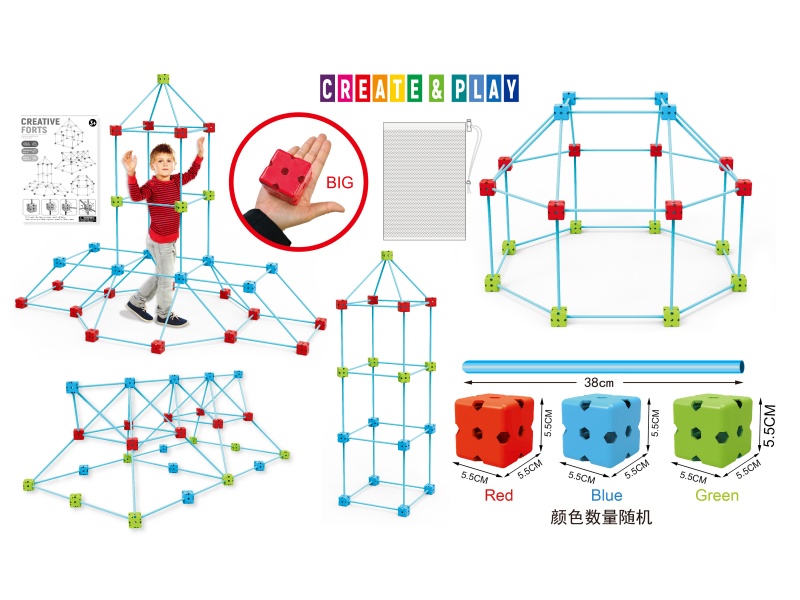 Build Building Blocks By Inserting Large Beads