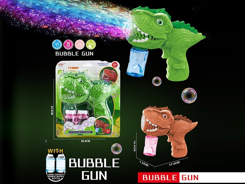 Dinosaur Electric Bubble Gun