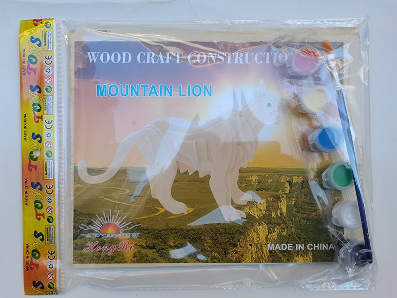 3D Wooden Puzzle DIY Color Drawing Toy
