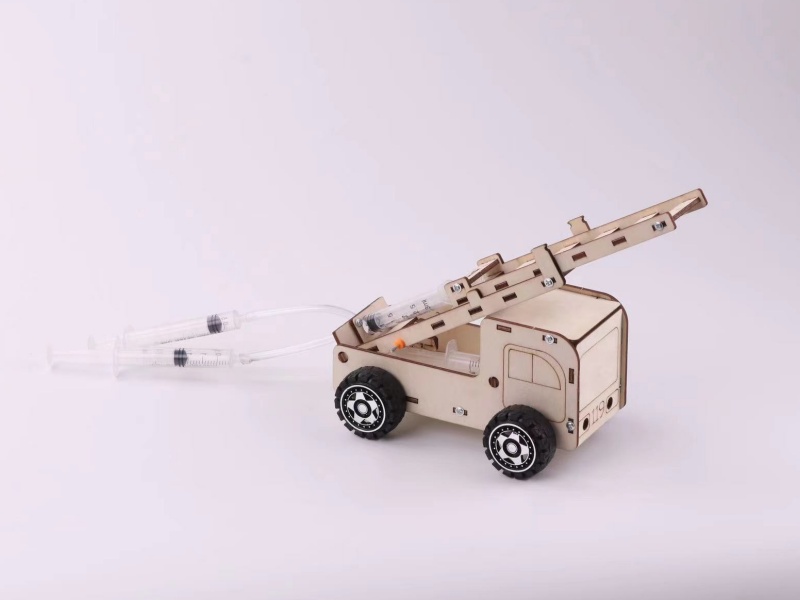 DIY Wooden Hydraulic Aerial Ladder Fire Engine