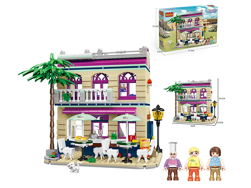 Small Particle Building Blocks - Bella Restaurant 859pcs