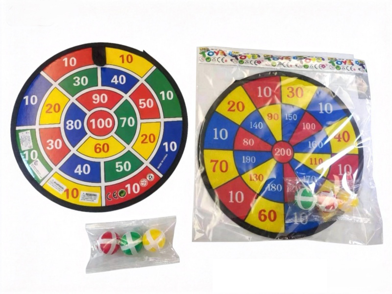 28Cm Double-Sided Dartboard Set Is Suitable For Playing With Sticky Balls, Darts And Eva Soft Bullets