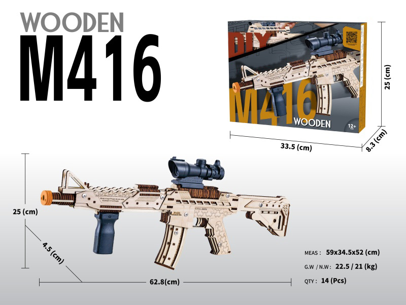 M416 Diy Wooden Water Jet Gun