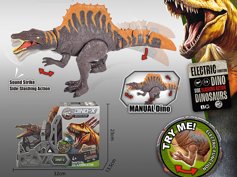 Manual Spinosaurus Toy With Action, Sound And Lights