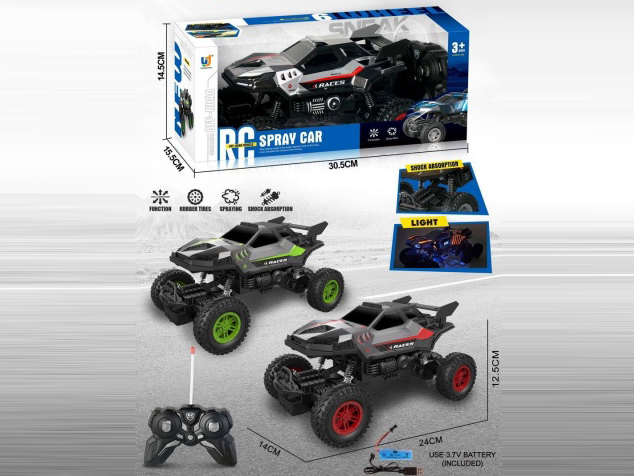 27Mhz 1-16 4CH 4-Wheel Pvc Transparent Climbing Off-Road Remote Control Vehicle (With Battery Included)