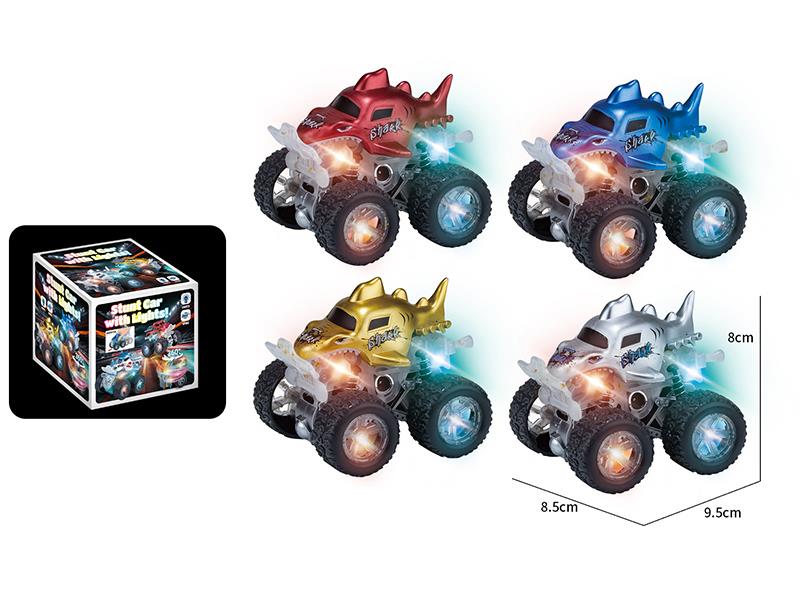 Dual Friction Stunt Monster Car With Lights 1pcs