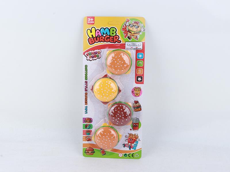 Pull Back Hamburger Toys 4pcs