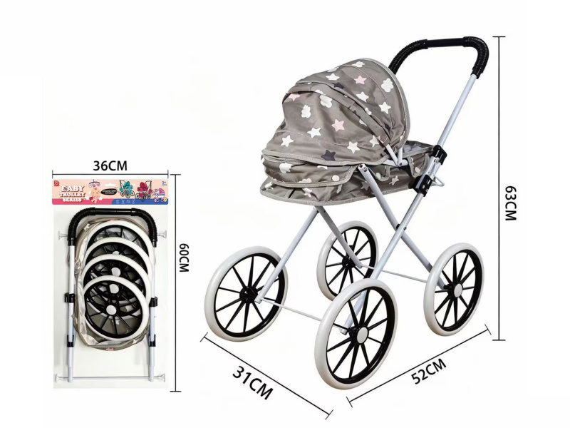 Thick Cloth Iron Stroller Toy(Medium Wheel)