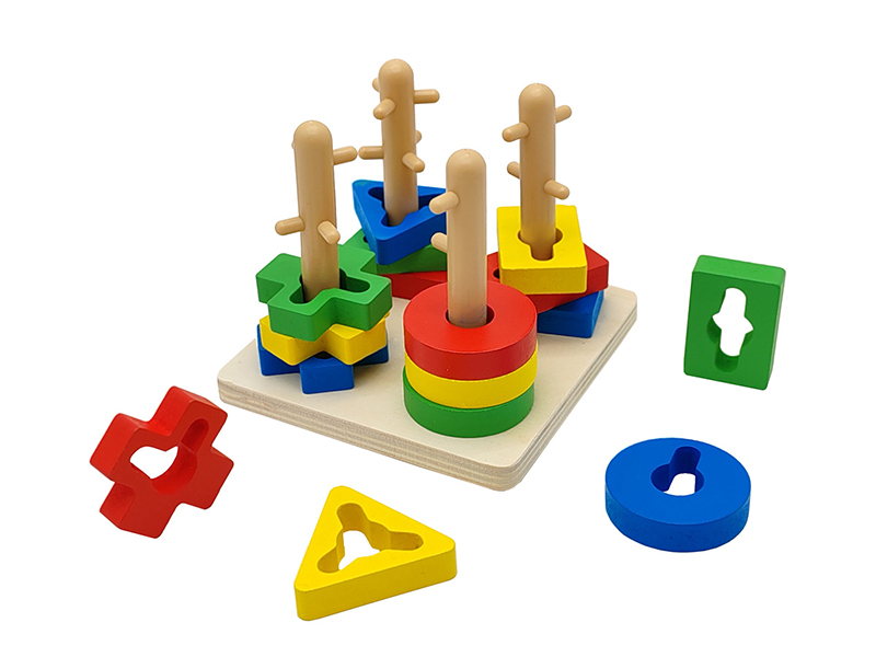 Wooden Building Block Column Set