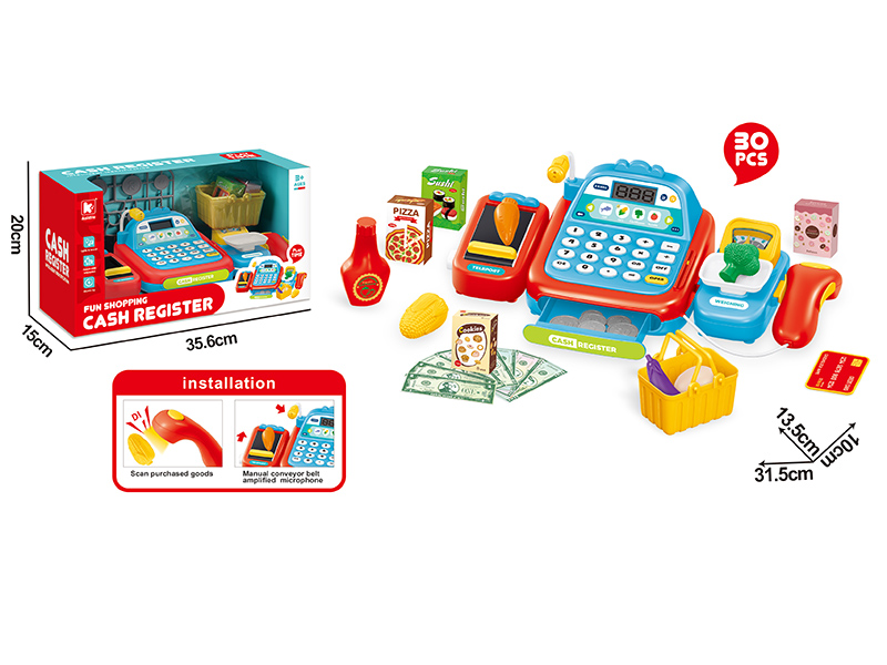Supermarket Small Cash Register Set 30PCS