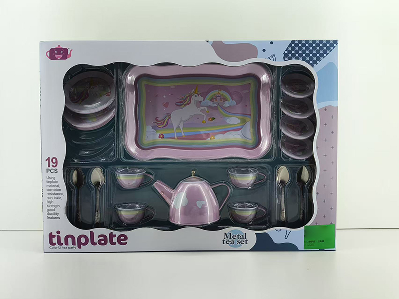 Unicorn Themed Tinplate Tea Set