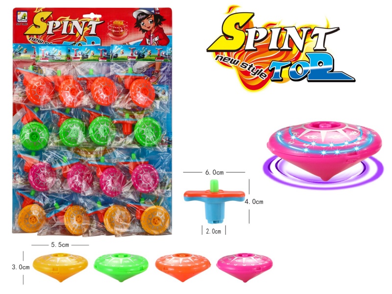Windup Top Toy With Light