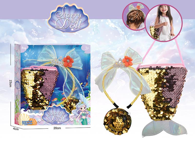 Mermaid Bag With Hair Hoop, Accessories, Hat
