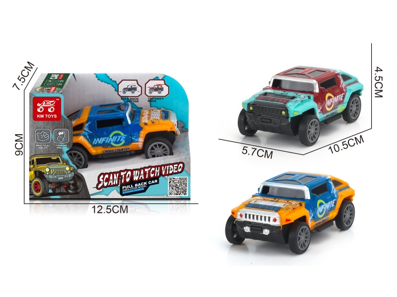 Hummer Hx Cartoon Bidirectional Rebound Drift Stunt Car 1:43