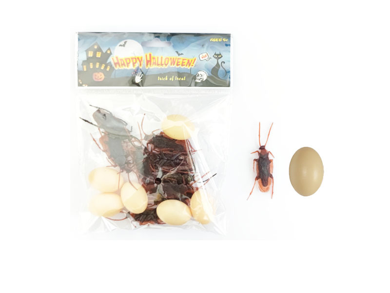 Halloween Easter Cockroach + Egg, Cockroach 12Pcs Egg 6Pcs