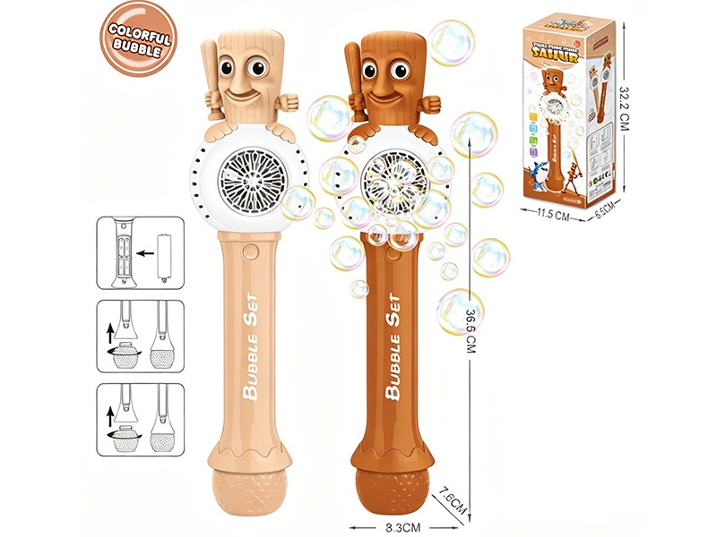 20 Holes Tung Tung Tung Sahur Bubble Stick With Light