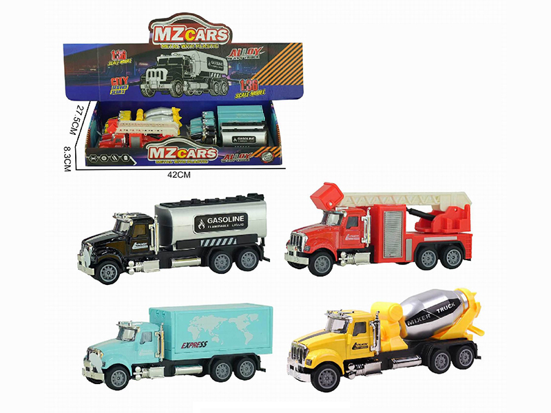 1:36 Pull Back Alloy Cars With Sound And Lights 8pcs