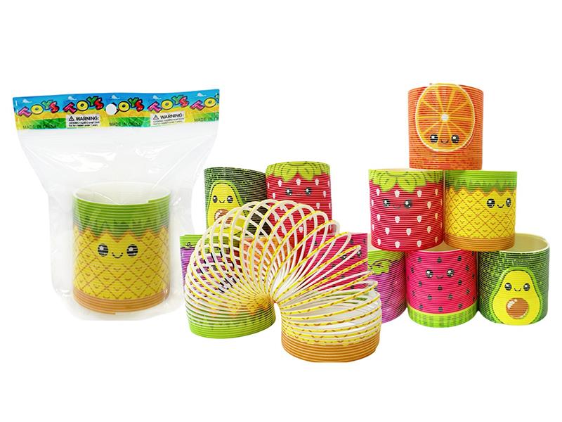 Six Rainbow Circles With Fruit Patterns