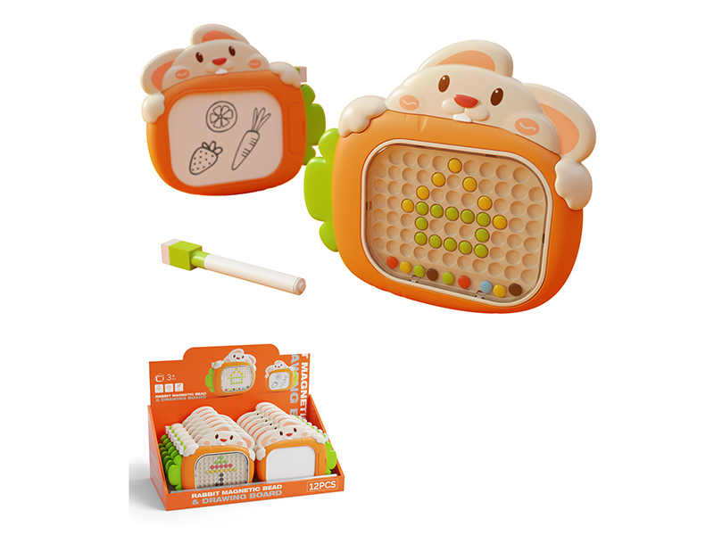 Rabbit Magnetic Bead & Drawing Board 12pcs