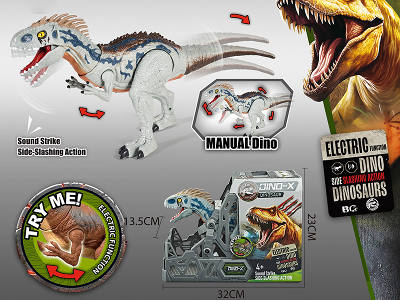 Manual D-Rex Toy With Action, Sound And Lights