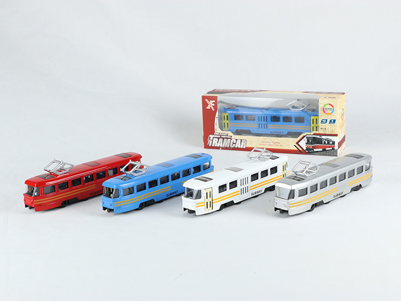 1:90 Pull Back Alloy Tram Car, 2 Doors Can Open