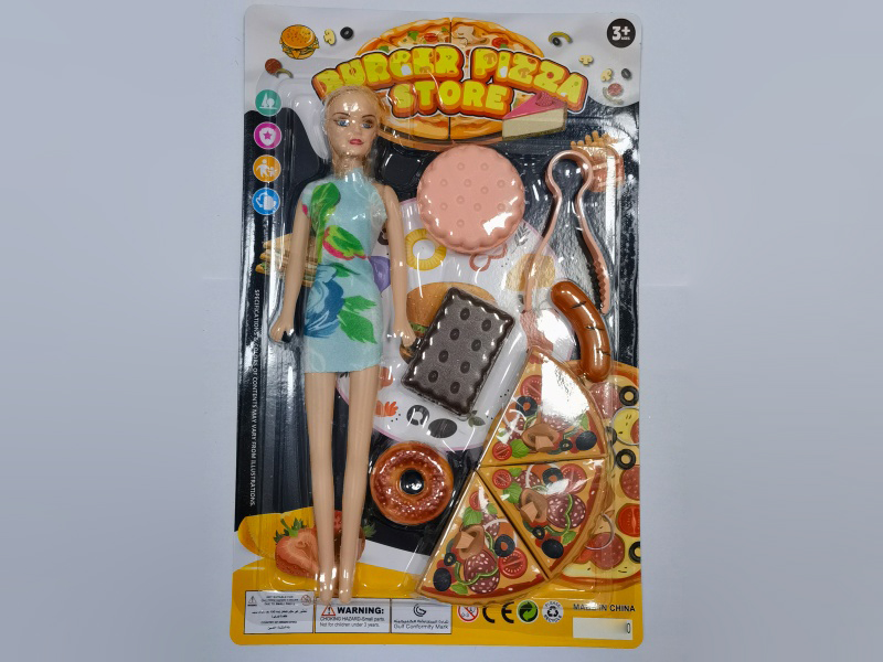Pizza Food Toys With Doll