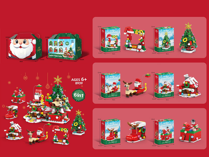 6 In 1 Santa Claus Snowhouse Building Blocks 612pcs
