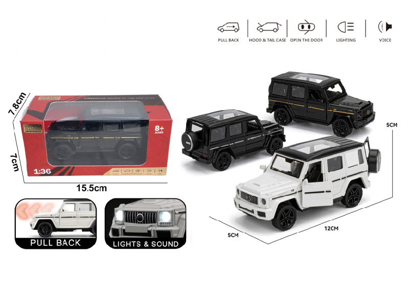 1:36 Benz G63 (2-Color Mixed Pack)