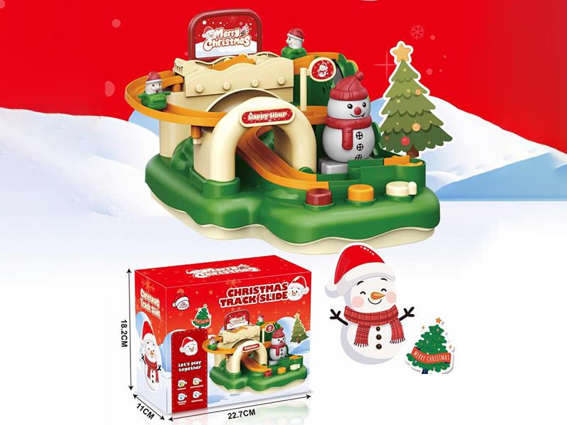Christmas Snowman Track Slide Adventure Toy