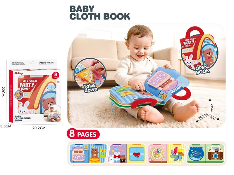 8 Pages Baby Cloth Book
