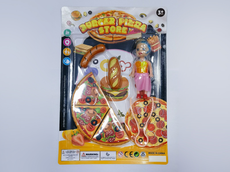 Pizza Food Toys With 3.5" Doll