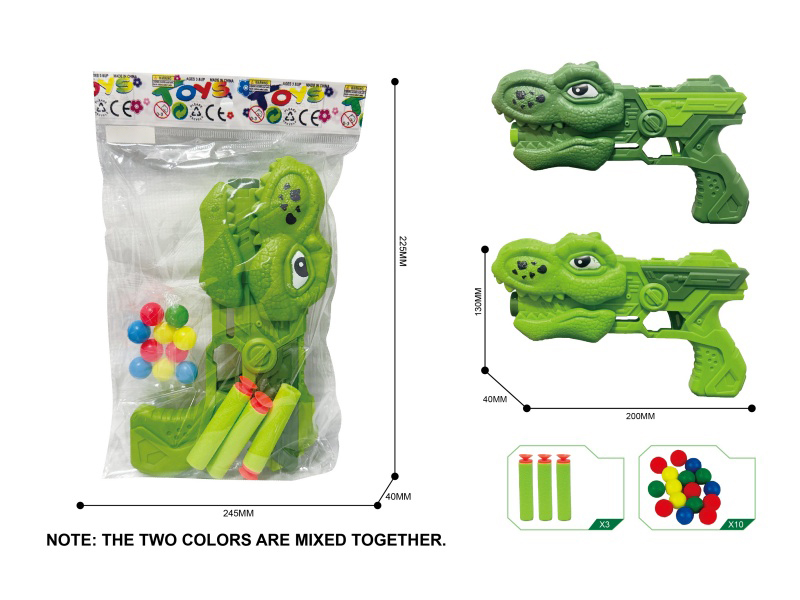 Dinosaur Soft Bullet & Ping Pong Ball Gun Set