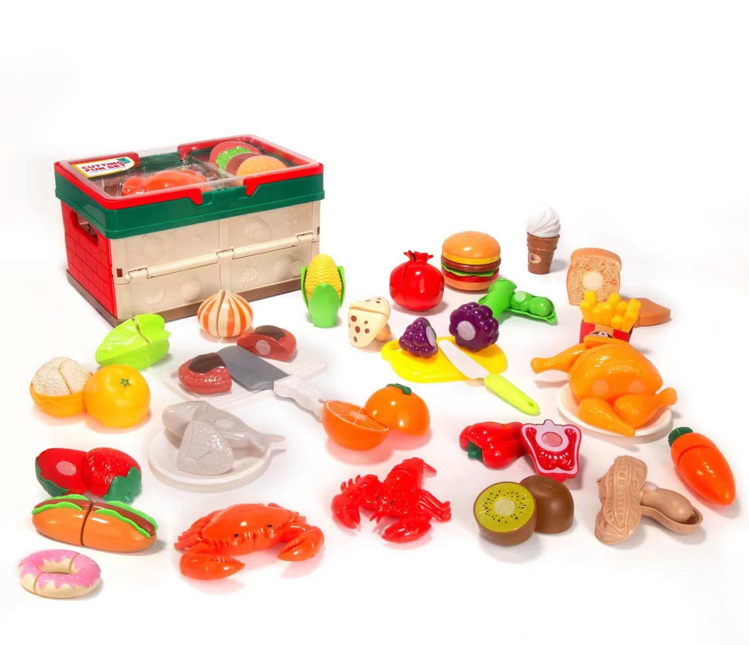 Fold Basket Simulated Food Cutting Set