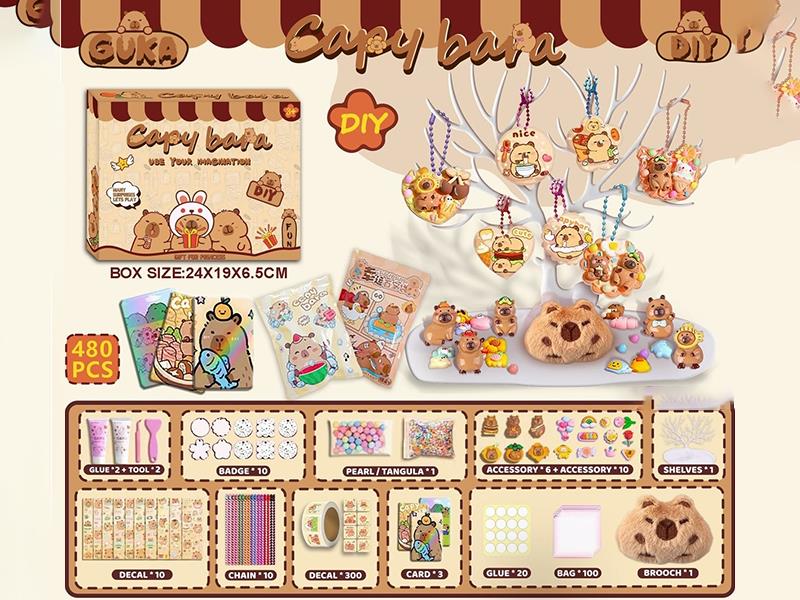 Diy Kapibala Kukka With Badge Flash Card Set