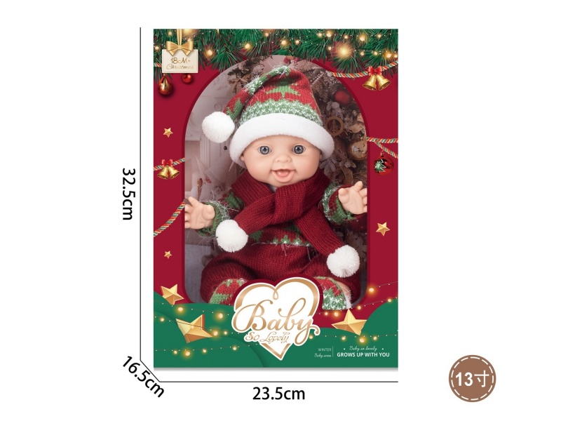 13-Inch Christmas Style Newborn Baby Scarf