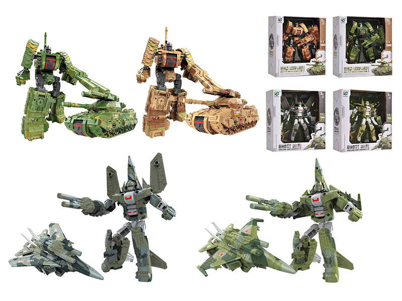Military Aircraft/Tank Transformation Mecha Warrior Toy