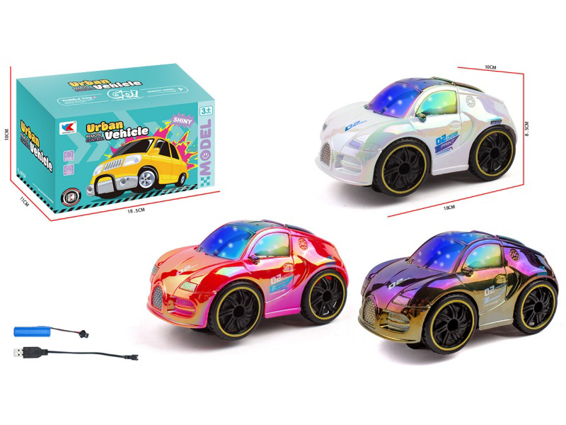Q-Version 1:20 Electric Bugatti Universal Racing Car With 3D Lighting; 