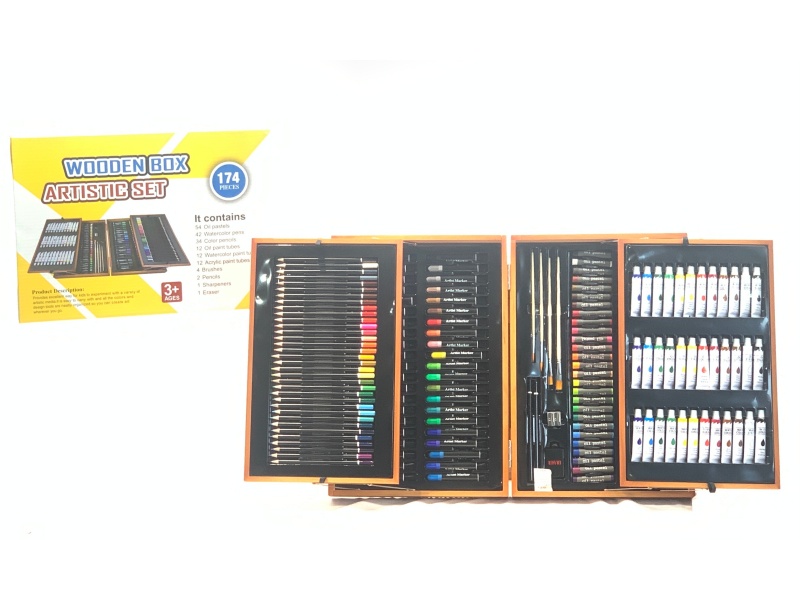 174 Double-Layer Brush Watercolor Pen Stationery Painting Set