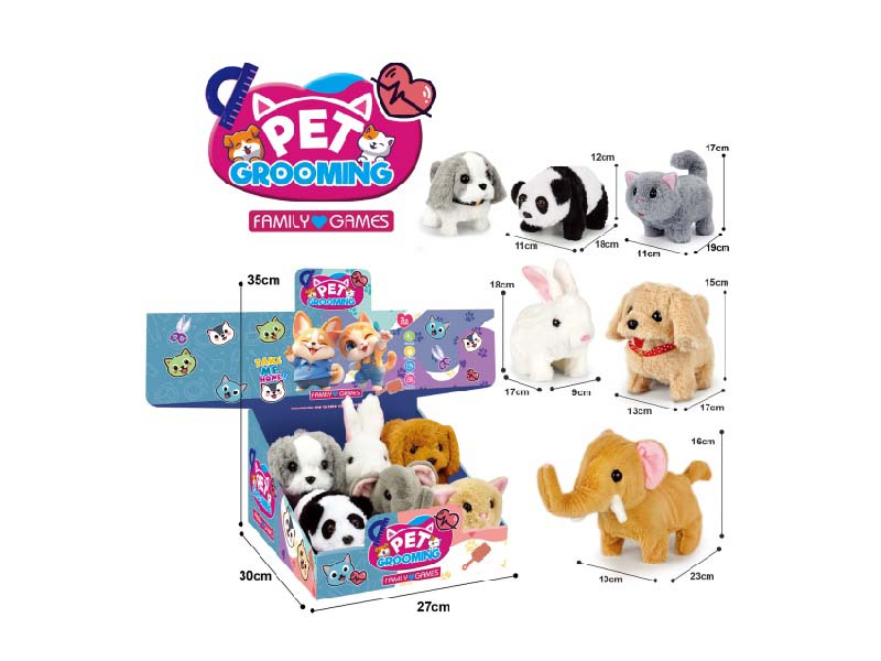 A Mixed Pack Of Six B/O Plush Animals