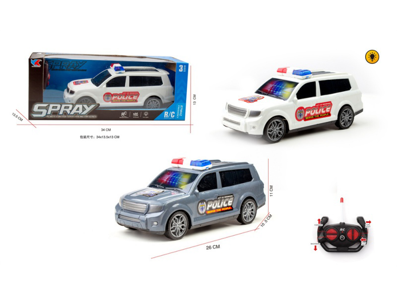 1:16 Toyota Land Cruiser Off-Road 4CH: A Police Car With 3D Lighting Remote Control And No Battery Included