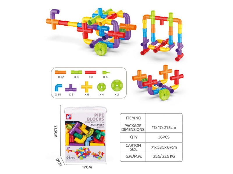DIY Pipe Building Blocks96PCS