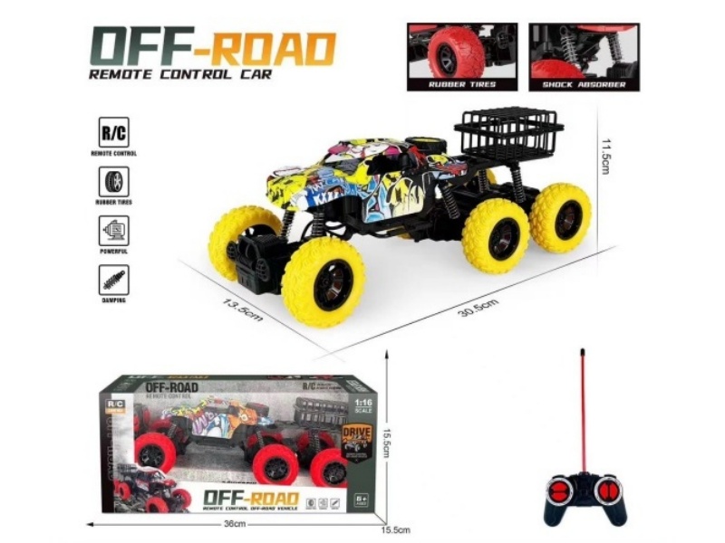 Four-Way Six-Wheel Climbing Vehicle With Lights (1:16)
