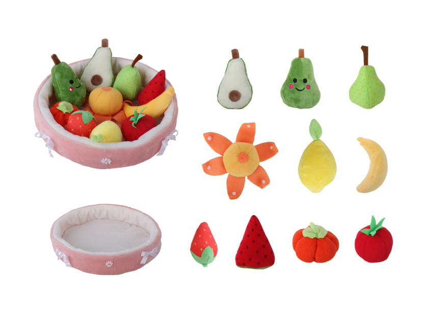 Fruits (Avocado, Pear, Orange, Lemon, Banana, Strawberry, Watermelon, Persimmon, Tomato) 10-Piece Set