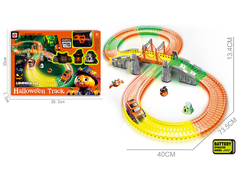 Electric Halloween Glow In The Dark Track Toys