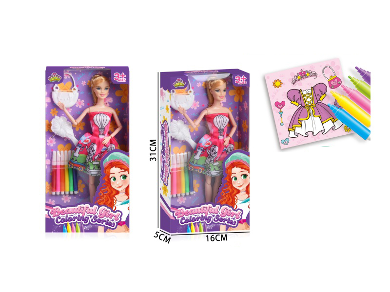 Diy Colored Graffiti Clothes Doll