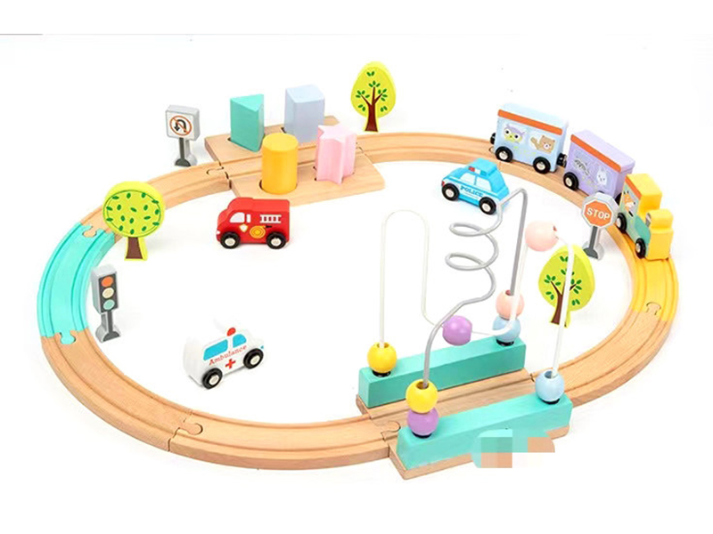 Wooden Rail Car Toy