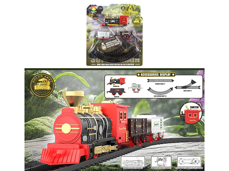 Classical Steam Electric Rail Train
