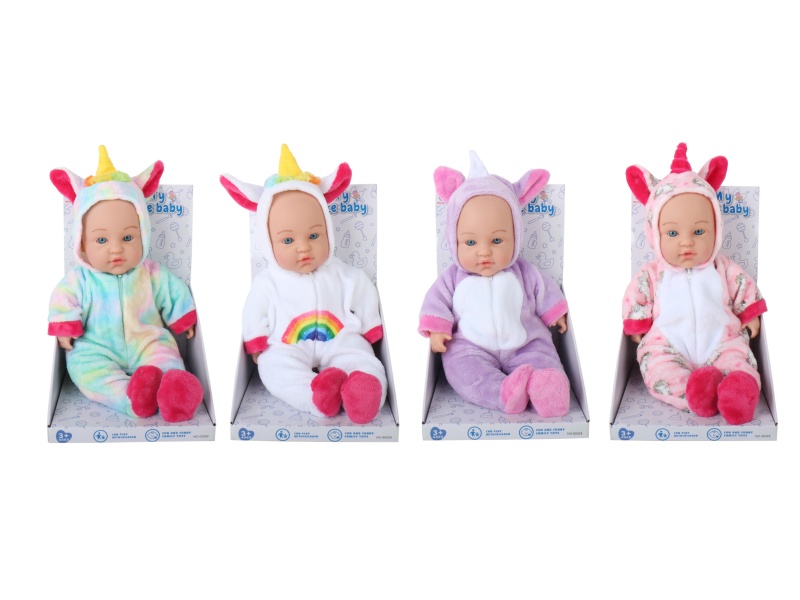 16-Inch Cotton-Filled Unicorn Animal Doll In Four Styles