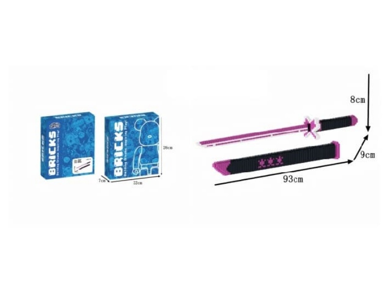 1 Meter Long Sword - Purple Building Blocks 2026Pcs